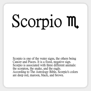 Scorpio Zodiac Sign Sticker